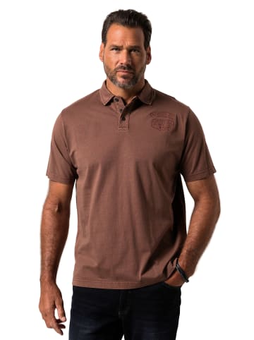 JP1880 Poloshirt in kastanienbraun