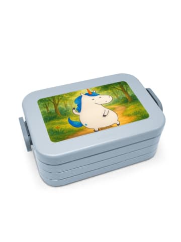 Mr. & Mrs. Panda Bento Box Einhorn Mann Design ohne Spruch in Blau Pastell