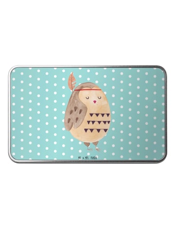 Mr. & Mrs. Panda Vorratsbehälter Eule Federschmuck ohne Spruch in Türkis Pastell