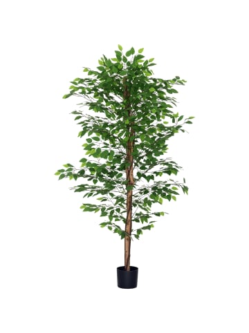 HOMCOM Künstliche Ficus-Pflanze-Ø17,5 x 180H cm-Grün