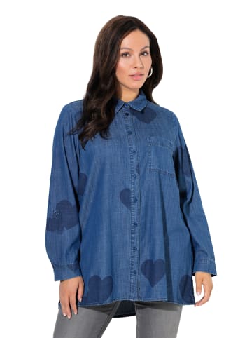 Ulla Popken Hemdbluse in blue denim