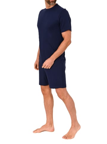 NORMANN Pflegeoverall kurzarm Reißverschluss Rücken und Bein - 88586 in blau