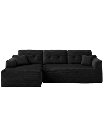 VASAGLE Ecksofa Camila in Schwarz - (B)242 x (H)73 x (T)152 cm