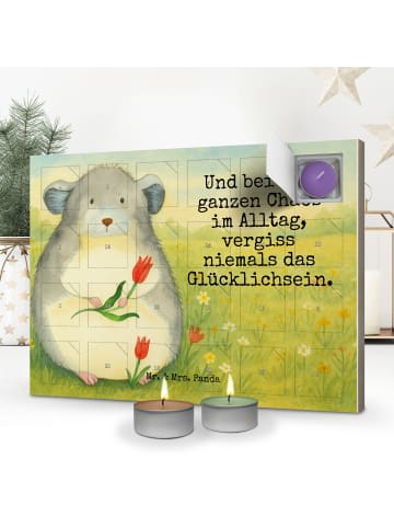 Mr. & Mrs. Panda Kerzen Adventskalender Chinchilla Blume Design ... in Weiß