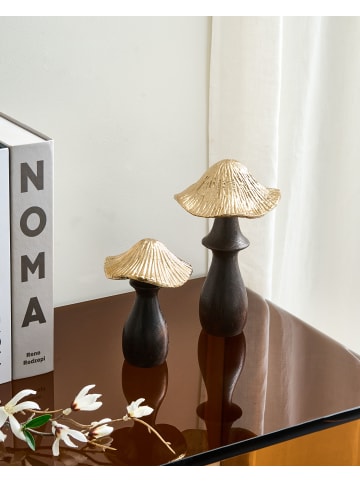 Beliani 1er-Set Dekofigur DUBLJANI in Gold/Schwarz