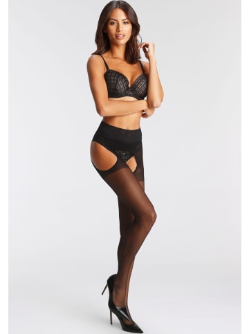 PETITE FLEUR GOLD Ouvert Strumpfhose in schwarz