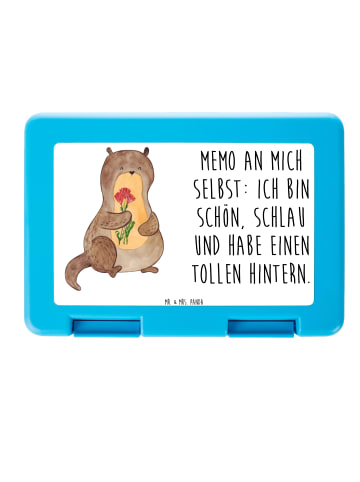 Mr. & Mrs. Panda Brotdose Otter Blumenstrauß mit Spruch in Weiß