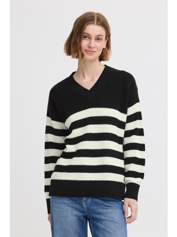 Oxmo V-Ausschnitt-Pullover OXKalane in Schwarz