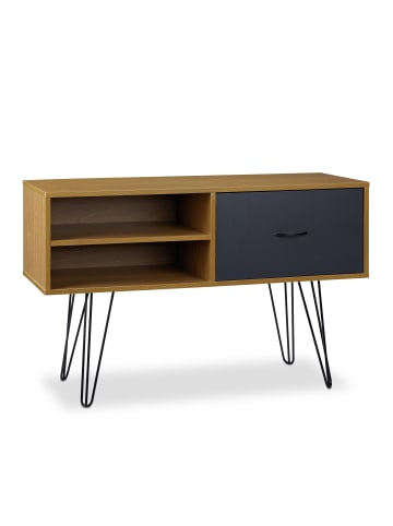 relaxdays 1 x Sideboard in Holzoptik/Grau - (B)100 x (H)62 x (T)38 cm