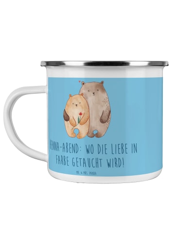 Mr. & Mrs. Panda Becher Henna-Abend Farbenliebe mit Spruch in Sky Blue