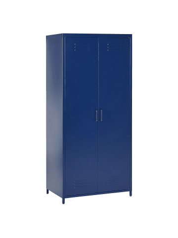 Beliani Kleiderschrank VARNA in Blau - (W) 76 x (H) 171 x (L) 50 cm