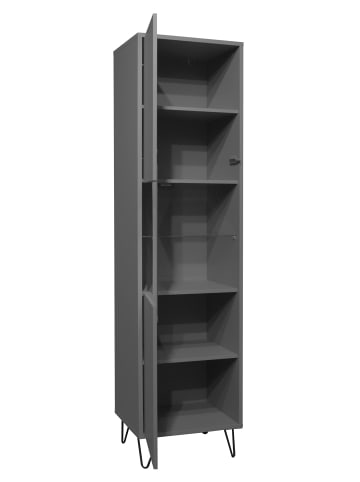 58 aufm Kessel VITRINE Erna 51x45x197 Anthrazit matt Lack