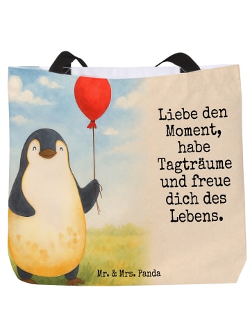 Mr. & Mrs. Panda Reisetasche Pinguin Luftballon Design mit Spruch in Weiß