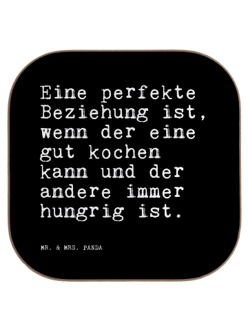 Mr. & Mrs. Panda Untersetzer Tasse Eine perfekte Beziehung ist,.... in Schwarz
