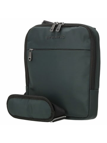 Stratic Pure Messenger Bag S - Umhängetasche (black) in dark green