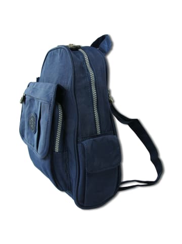 Bag Street Cityrucksack, Freizeitrucksack Nylon blau ca. 26cm breit ca. 30cm hoch