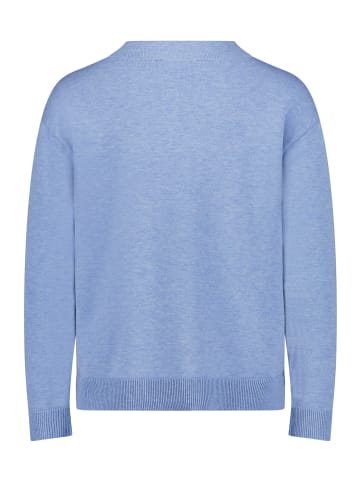 Betty Barclay Basic-Strickpullover mit Stehkragen in Middle Blue Melange