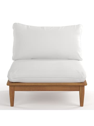 home24 Modul-Loungesessel Livaro in Akazie Braun / Creme
