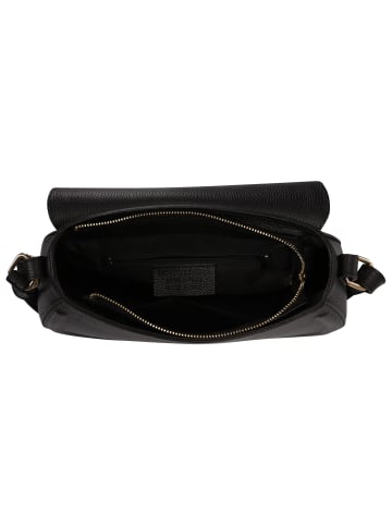 Toscanto Leder Schultertasche Toscanto Tasche schwarz ca. 33cm