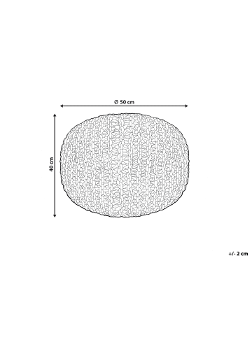 Beliani Pouf DUKI in /Braun/Beige - (W) 50 x (H) 35 x (L) 50 cm