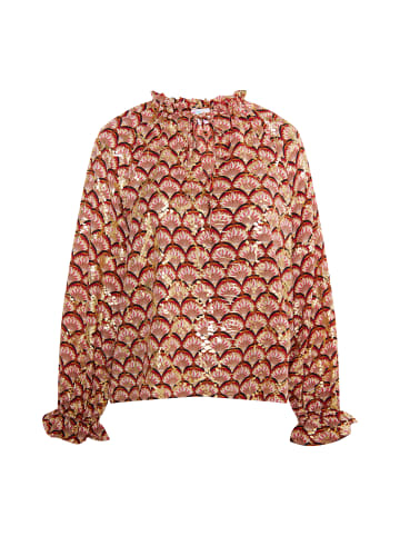 IZIA Damen Bluse in Kamel Mehrfarbig
