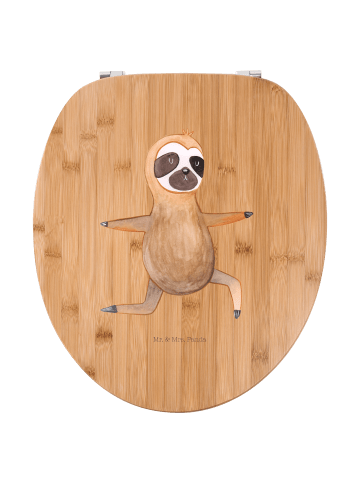 Mr. & Mrs. Panda wc deckel mdf Faultier Yoga ohne Spruch in Braun