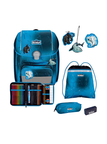 Scout Genius Exklusiv Safety Light Schulranzen-Set in Polar Blue