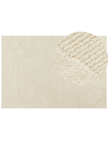 Beliani Kurzflor SASNAK in Beige - (W) 160 x (L) 230 cm