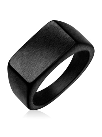 True Rebels Ring aus Edelstahl in schwarz