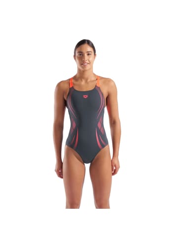 Arena Poseidonia Pro Back einteiler Schwimmanzug in Grau
