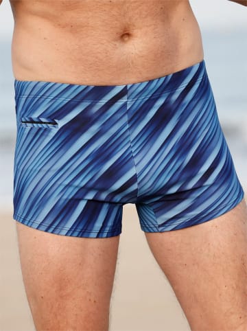WITT WEIDEN Badehose in marine-mittelblau-bedruckt