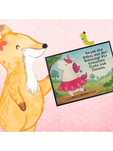 Mr. & Mrs. Panda schreibauflage Einhorn Ballerina Design mit Spruch in Weiß
