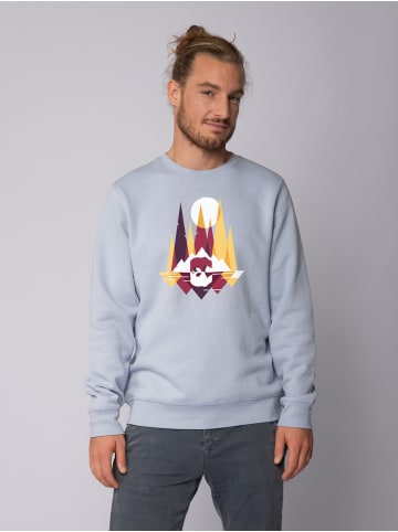 wat? Apparel Sweatshirt Von Bären und Bergen in Serene Blue