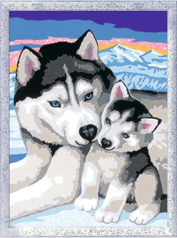 Ravensburger Malprodukte CreArt, Malen nach Zahlen Kinder - Husky Kuss Malen nach Zahlen Kinder Ab 7 Jahre in bunt