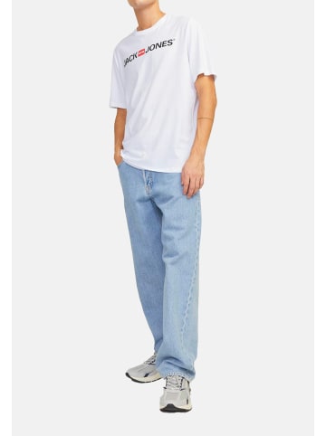 Jack & Jones T-Shirt Basic in Weiß / grau