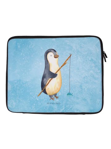 Mr. & Mrs. Panda Notebook Tasche Pinguin Angler ohne Spruch in Eisblau