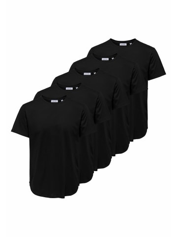 Only&Sons Rundhals T-Shirt für Damen in schwarz