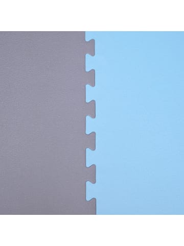 eyepower Trainingsmatte Puzzlematte Sportmatte 90x90x2cm Grau Blau blau