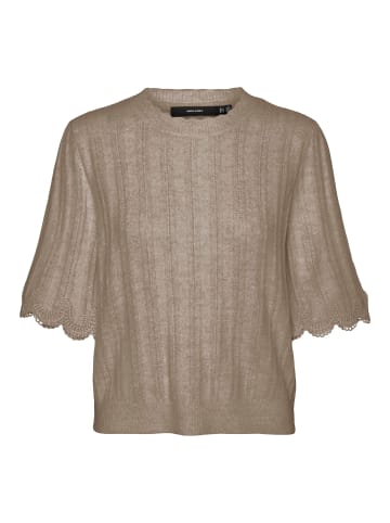 Vero Moda Strickpullover in Silver Mink
