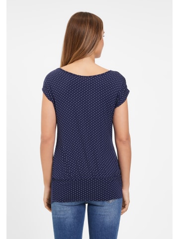 LASCANA Longshirt in marine-gepunktet