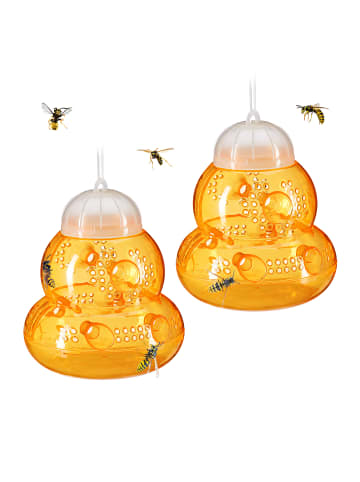 relaxdays 6x Wespenfalle in Orange