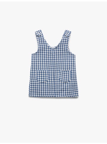 KOTON KLEIDER in Blau Karomuster