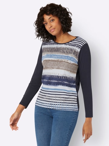 WITT WEIDEN Shirt in marine-gestreift