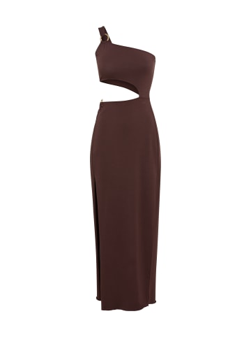 LSCN BY LASCANA One-Shoulder-Kleid in dunkelbraun
