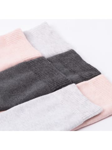 Occulto 6er Pack Warme Kuschelsocken Smilla GreyPinkUni 35-38