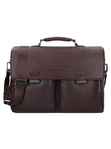 Piquadro Rhino Aktentasche Leder 43 cm Laptopfach in dark brown