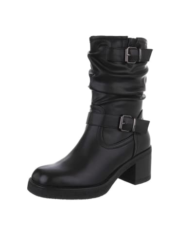 Ital-Design High Heel in Schwarz und Silber