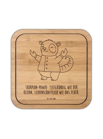 Mr. & Mrs. Panda Tee-Untersetzer Skorpion Astrologie mit Spruch in Transparent