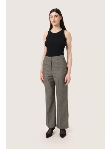 Soaked in Luxury Pants Suiting SLBarbora Lockere Passform in Grey Melange Suiting