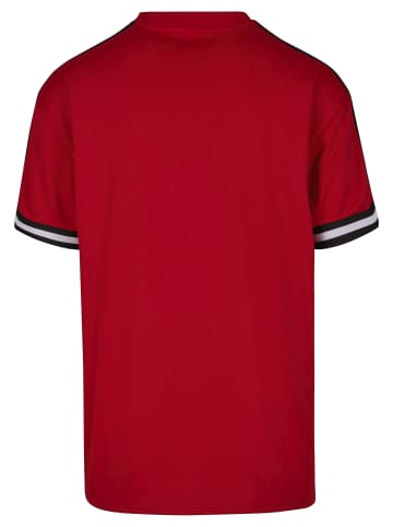 Urban Classics Urban Classics Herren Oversized Stripes Mesh Tee in cityred